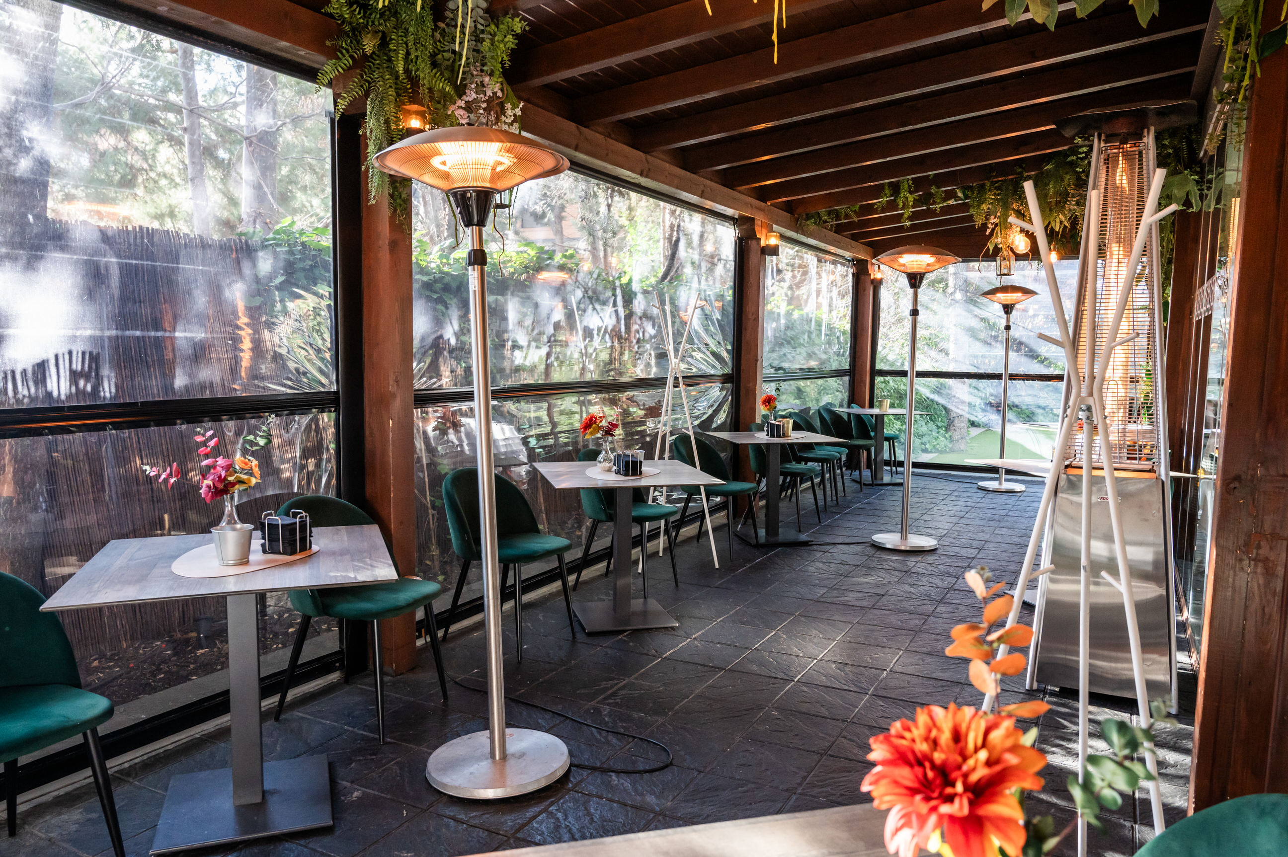 Terraza techada